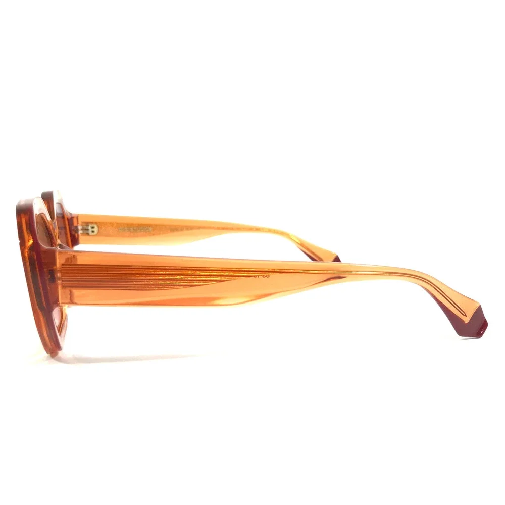 Gigi Studios Sunglasses CITRUS 6944/9 Clear Orange w Purple Pink Gradient Lenses